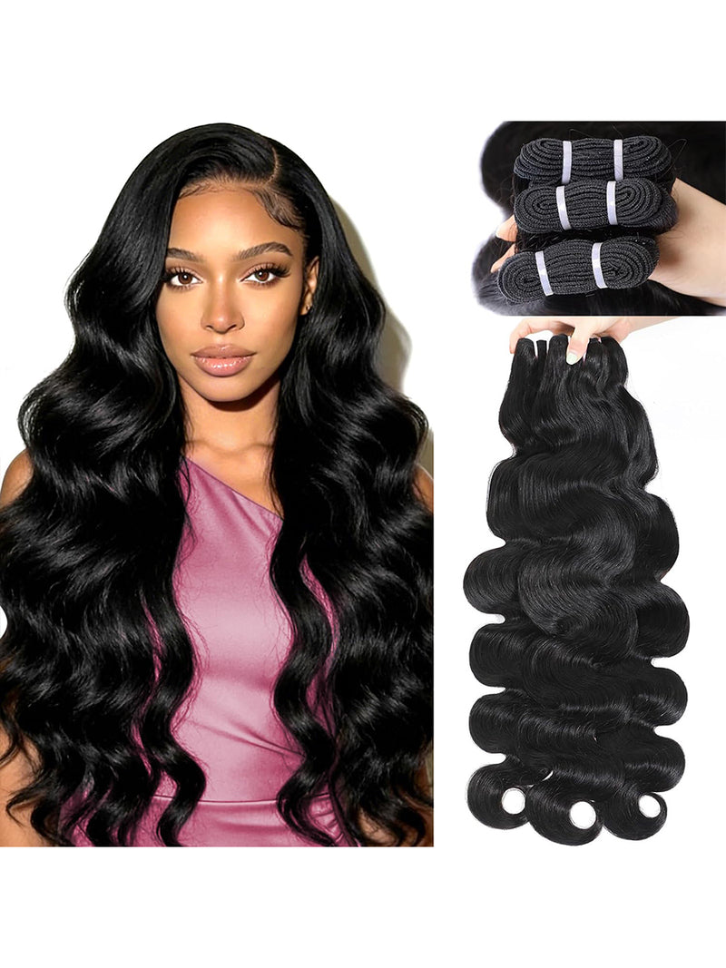16A Grade Virgin Body Wave Bundles — Natural Black | URFIRST