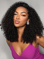 Glueless Burmese Curly Half Wig Human Hair Wear & Go No Glue Seamless Flip | URFIRST