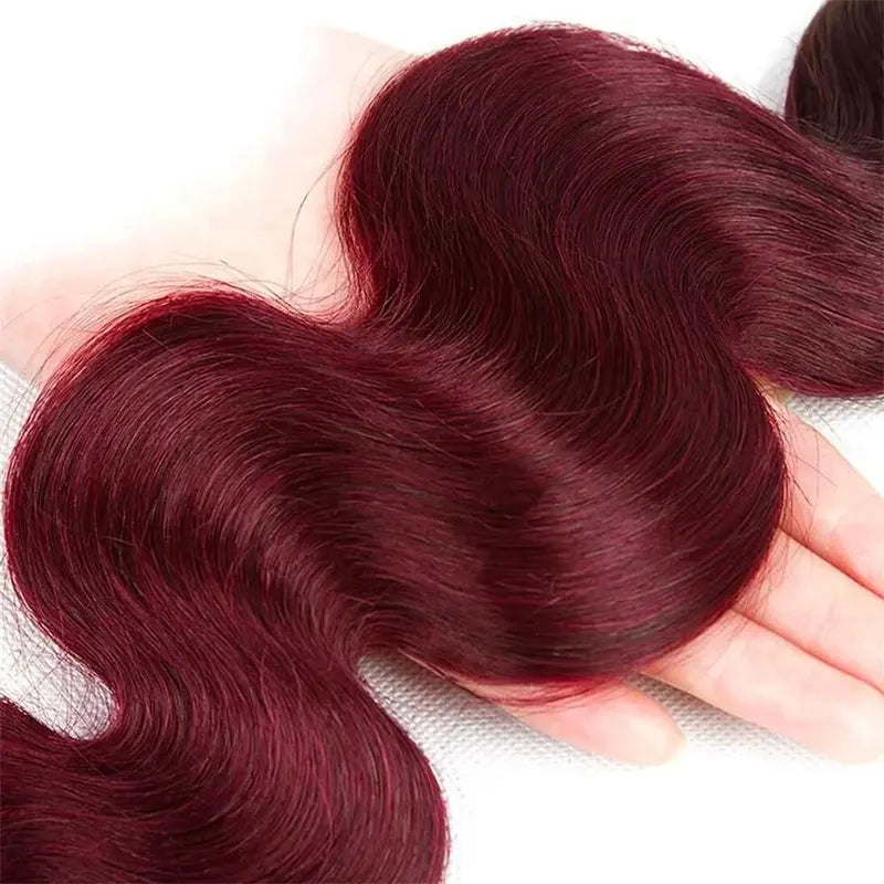 99J Burgundy Body Wave Bundles — Brazilian Virgin Hair | URFIRST