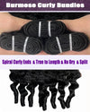 Burmese Curly Bundles Human Hair Raw Virgin Natural Black Spiral Curls | URFIRST