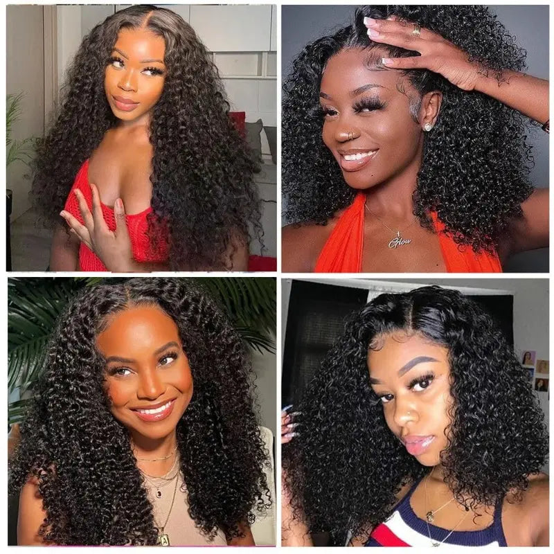 Professional Black woman URFIRST kinky curly wig natural black