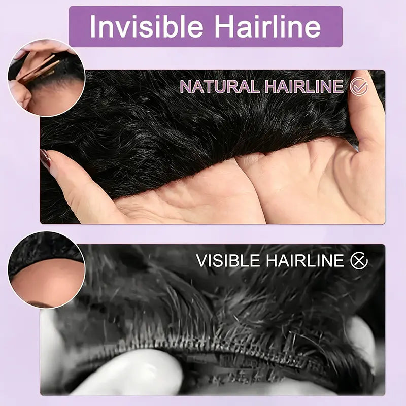 Glueless Burmese Curly Half Wig Human Hair Wear & Go No Glue Seamless Flip | URFIRST
