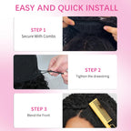 Deep Wave Half Wig — Seamless Flip, No Glue | URFIRST