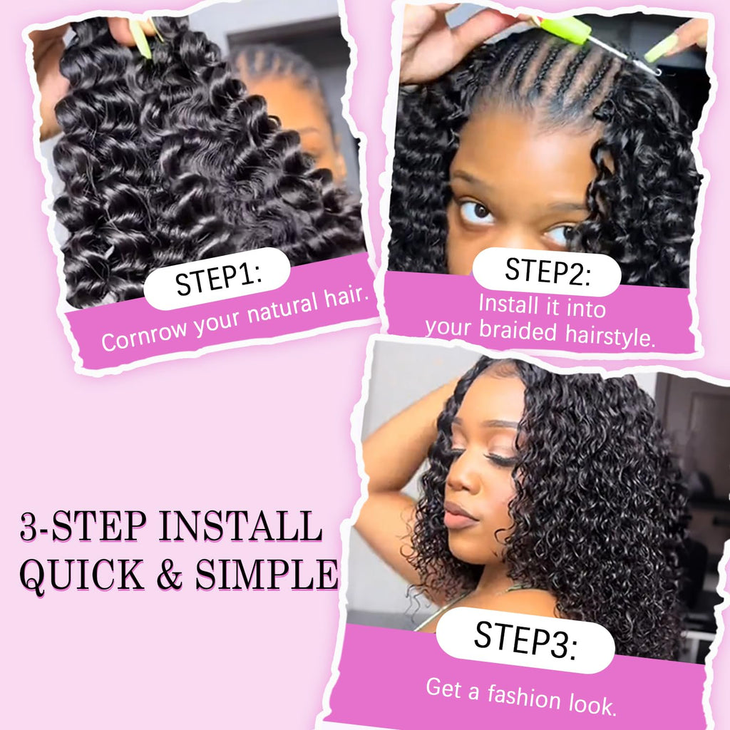 Boho Deep Wave Feather Extensions — 50 Strands | URFIRST