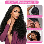 Professional Black woman URFIRST deep wave half wig, polished look