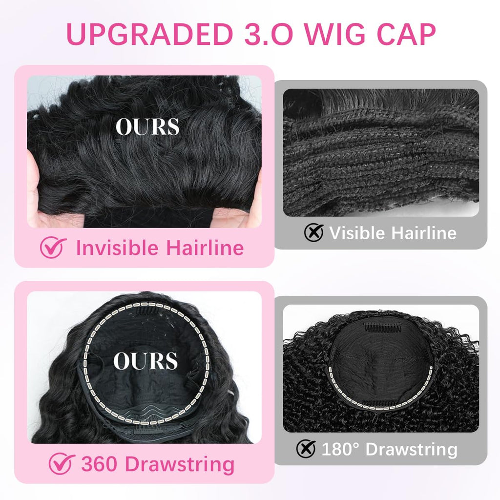 Deep Wave Half Wig — Seamless Flip, No Glue | URFIRST