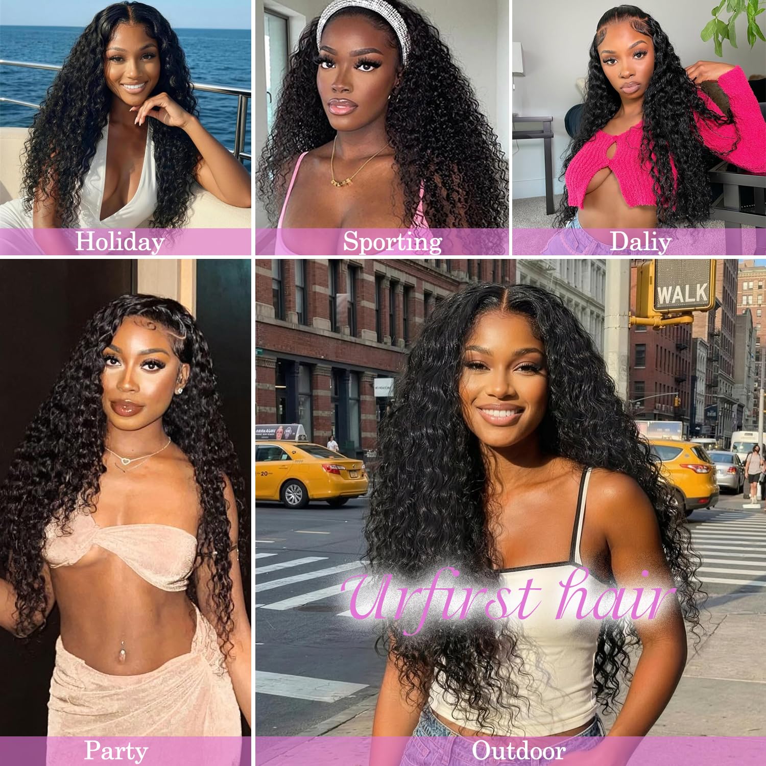 Boho Deep Wave Feather Extensions — 50 Strands | URFIRST