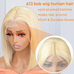 13×4 HD Lace Straight Bob Wig — #613 Blonde | URFIRST