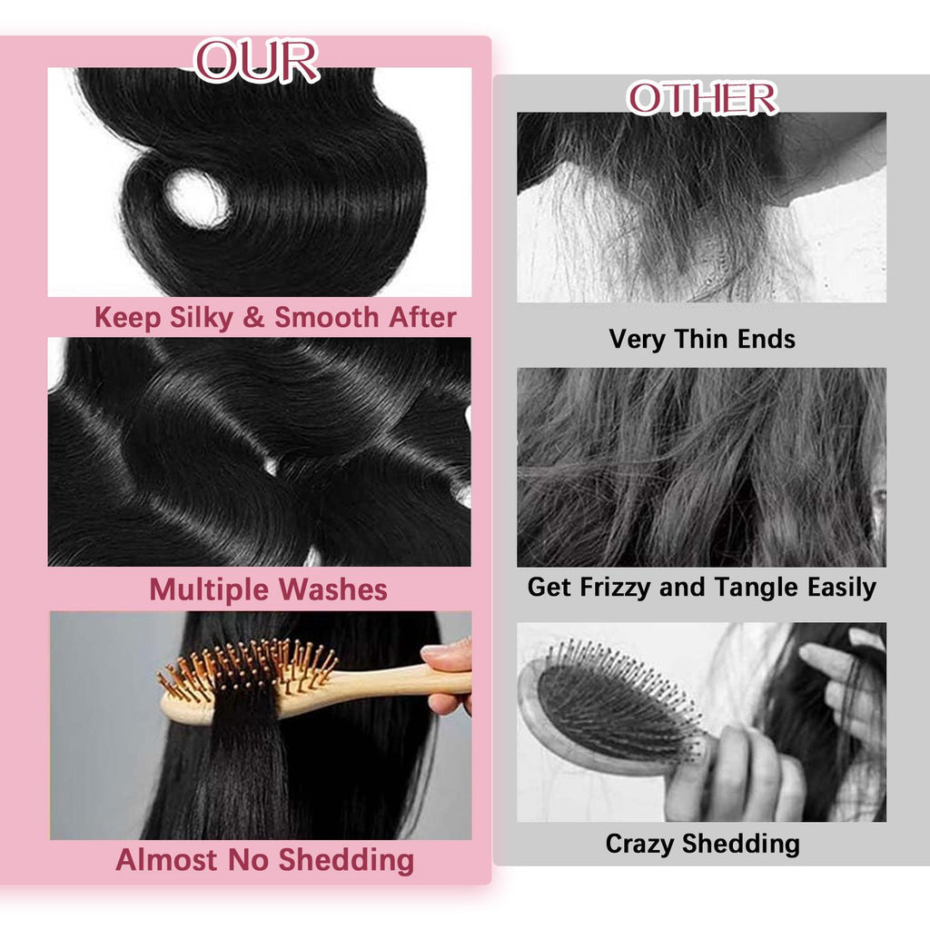 12A Grade Virgin Body Wave Bundles — Natural Black | URFIRST