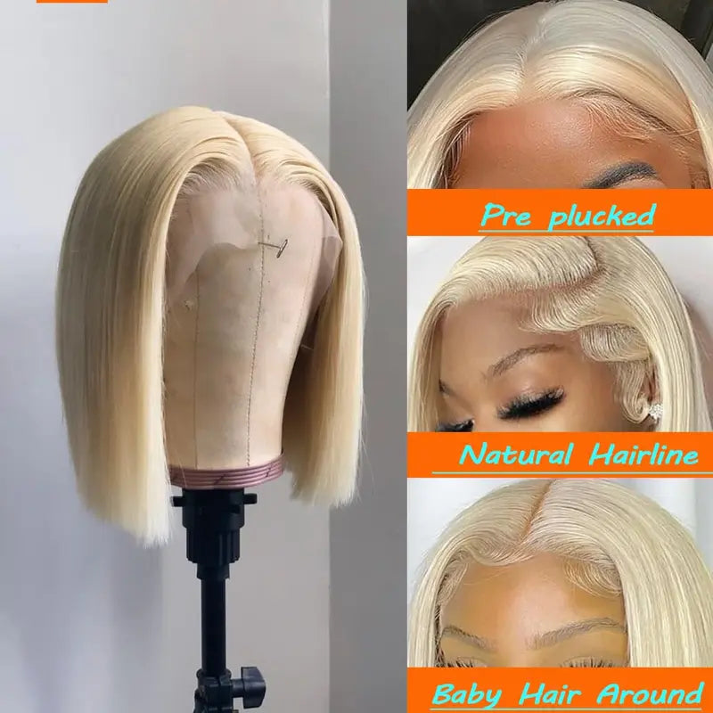 13×4 HD Lace Straight Bob Wig — #613 Blonde | URFIRST