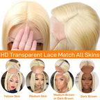 URFIRST 613 bob wig HD lace hairline, pre-plucked natural density