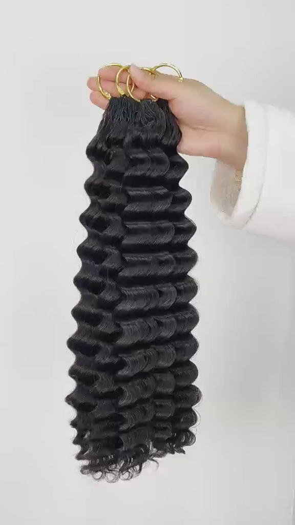 Boho Deep Wave Feather Extensions — 50 Strands | URFIRST